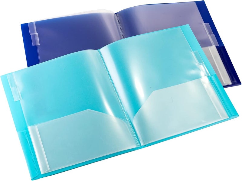 Smead 10-Pocket Organizer, Letter Size, 2 per Pack, 1 Each of Dark Blue and Teal (89204) - Image 3